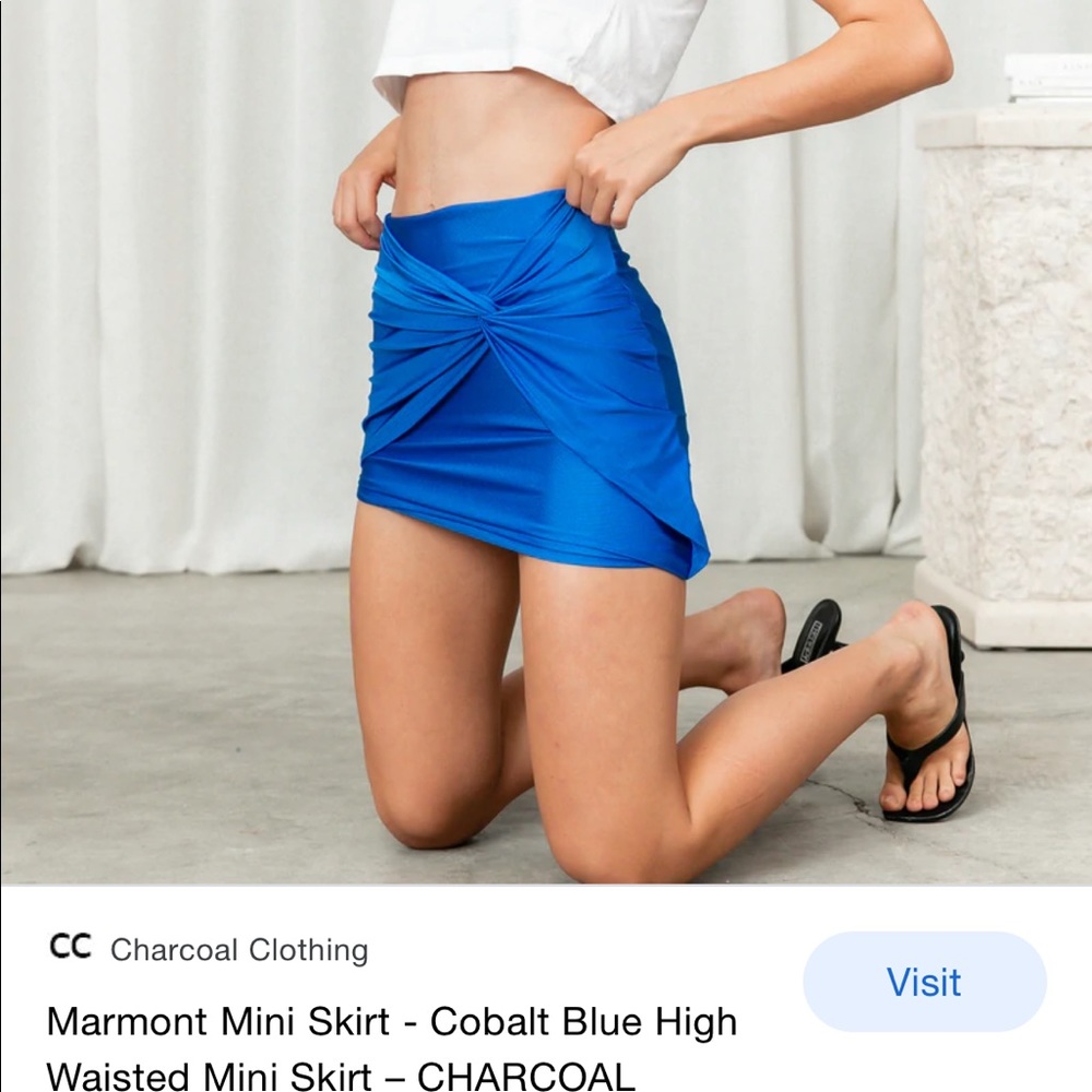 Hello Molly Lioness Marmont Mini Skirt Colbalt